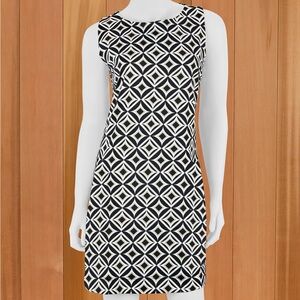 Lulu B Dress Women's Black & White Geometric Sleeveless  UPF50 Sz Small  NWT
